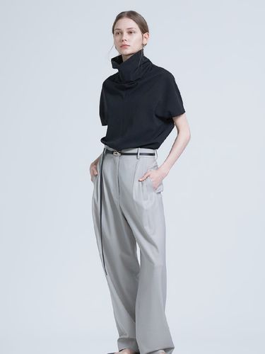 Klint Wide Leg Tapered Pants - Gray - GOUTE - Modalova