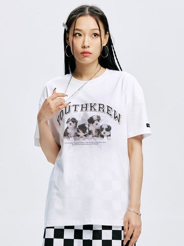 YK Doggy Crew Round Neck T-shirt _White - youthkrew - Modalova