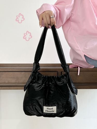 Lottie tote Shoulder Bag _Shine Black - Fiori Fleurir - Modalova