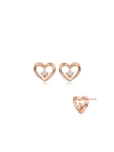 Silver Heart Earrings SC1430 - STONEHENgE - Modalova