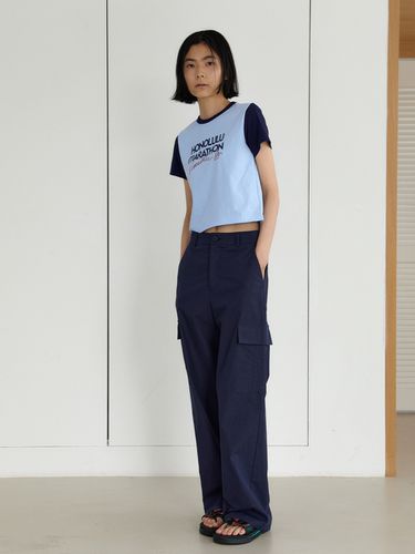 Forest Cargo Wide Pants_Navy - BRENDABRENDEN SEOUL - Modalova