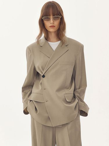 Oblique Tailored Jacket_Beige - MAGJAY - Modalova