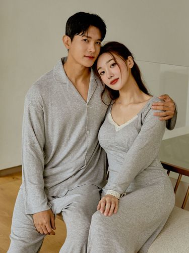 Couple Ribbed Pajama Set - LUNALUZ STUDIO - Modalova