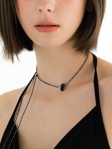 Black Heart String Necklace - pearlymore - Modalova