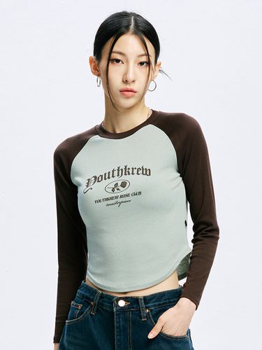 YK Roseclub Raglan Sleeve Top _Green - youthkrew - Modalova