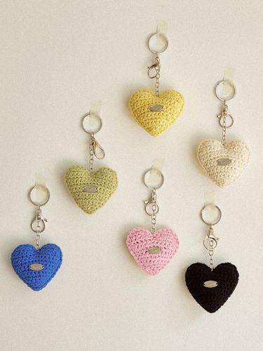 Chubby Heart Key Ring _ 6 Colors - Slowslowly - Modalova