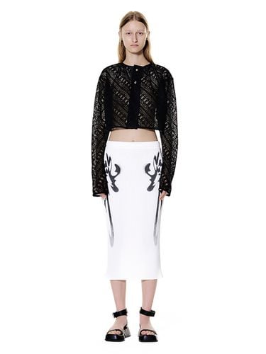 Baroque Pleats Skirt _White - YUNSE - Modalova