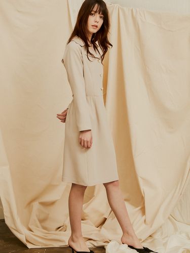 Diane Ennoble Raglan Dress_Beige - SORRY TOO MUCH LOVE - Modalova