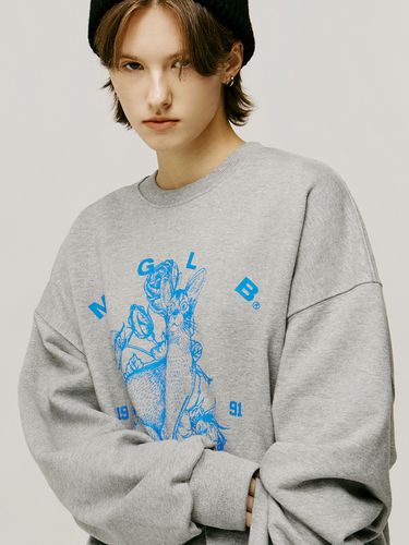 Cat Printing Sweatshirt - MATCHGLOBE - Modalova