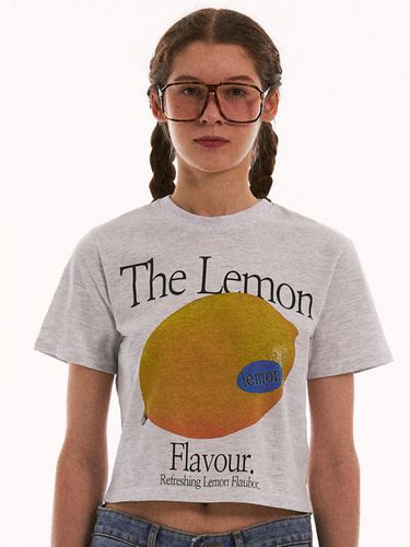 The Flavour Crop Tee - Melange - MATCHGLOBE - Modalova