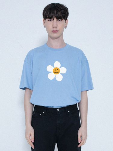 Big Flower Dot Sweatshirt_Sky Blue - GRAVER - Modalova