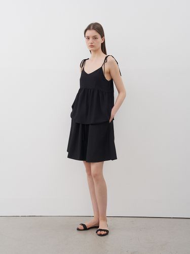 Tie Ribbon Sleeveless Blouse _Black - ORE - Modalova