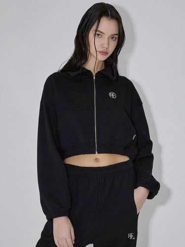 Crop Collar Zip Up_Black - Rosefrantz - Modalova