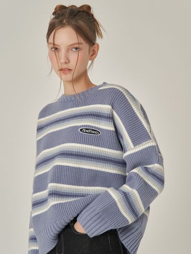 Stripe Wool Knit Sweater _Blue - Rosefrantz - Modalova