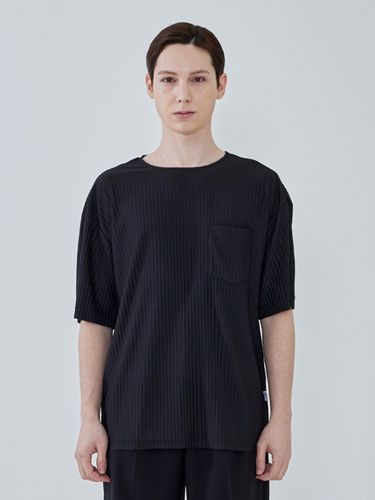 Boat Neck T-Shirt _ Black - ADHOC - Modalova