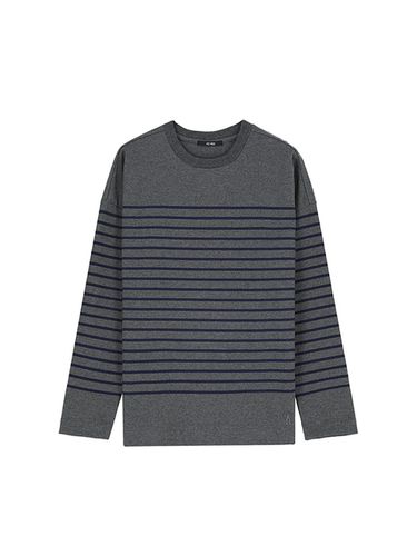 Stripe T-Shirt _ Melange Grey - ADHOC - Modalova