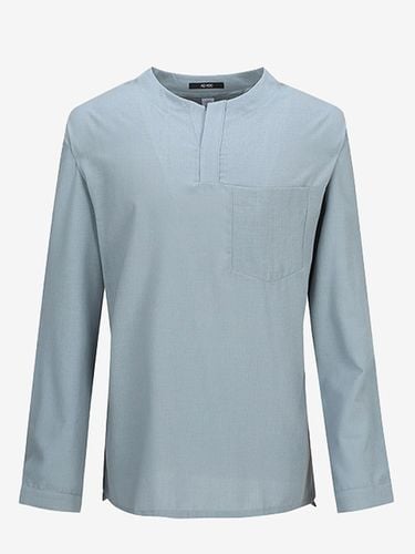 Henley Neck One Pocket Shirt _ Mint - ADHOC - Modalova