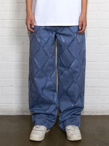 Quilting-Effect Denim Pants - FUTURE LAB - Modalova