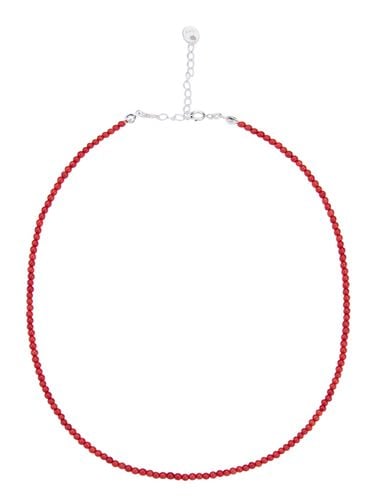 Tiny ball Necklace(Red)_ Silver - LSEY - Modalova