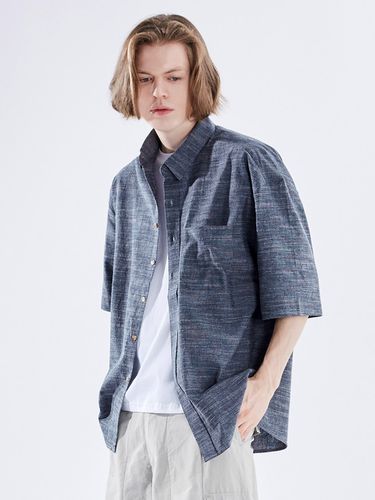 Gradation Oversized Fit Long Sleeves Shirt - GHOST REPUBLIC - Modalova