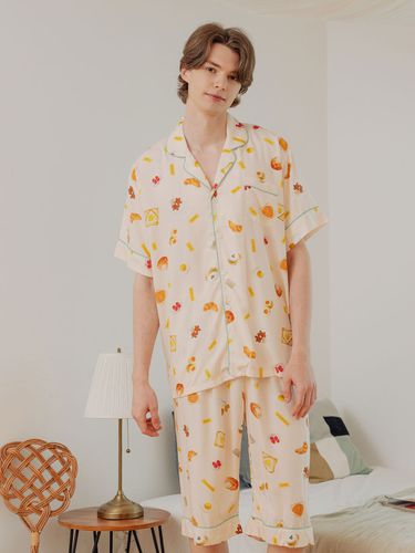 Brunch Rayon Short-Sleeved Pajama for Men - LUNALUZ STUDIO - Modalova