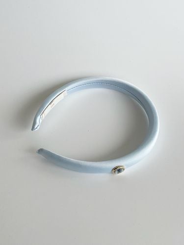 Vintage Cameo Satin Slim Hairband_Airy Blue - oar - Modalova