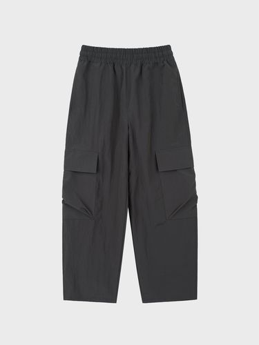 Wide Nylon Cargo Pants_Black - LIEU HOMME - Modalova