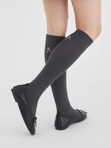 Oh My Knee! Socks_Charcoal Gray - DONUTVINYLSHOP - Modalova