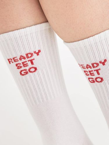 Ready, Set, Go Crew Socks_Red - DONUTVINYLSHOP - Modalova