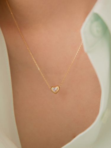 Volume Heart Cubic Pendant Necklace #LSN01 - LUNNE - Modalova