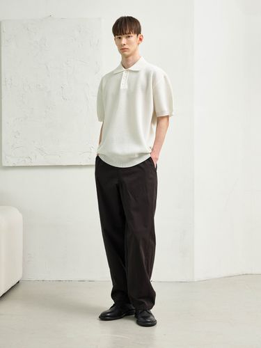 Noma Buttoned Collar Short Sleeve Sweater - INDUST - Modalova