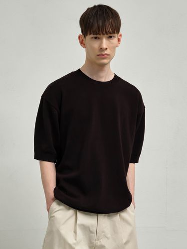 Round Neck Short Sleeve Sweater - INDUST - Modalova