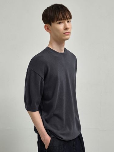 Round Neck Short Sleeve Sweater - INDUST - Modalova