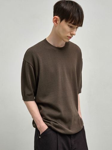 Round Neck Short Sleeve Sweater - INDUST - Modalova