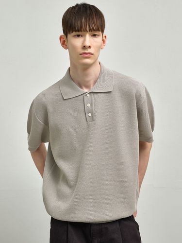 Noma Buttoned Collar Short Sleeve Sweater - INDUST - Modalova