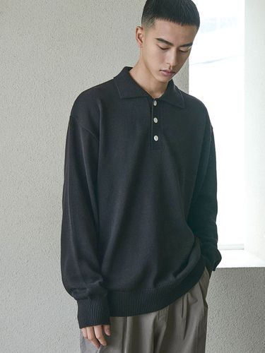 Napoli Button Collar Knit Sweater _ - INDUST - Modalova