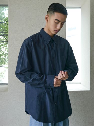 Bio Washed Soft Cotton Shirt - Navy - INDUST - Modalova