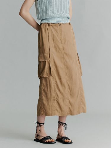 Belted Slit Skirt _Beige - THE RYE - Modalova