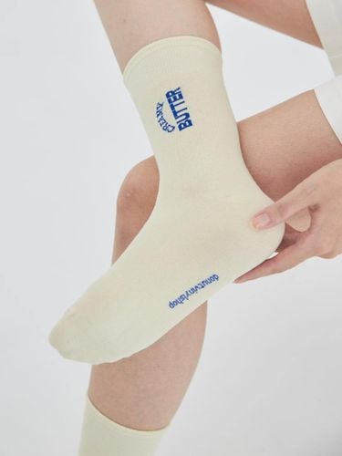 Blue Lettering Socks - DONUTVINYLSHOP - Modalova