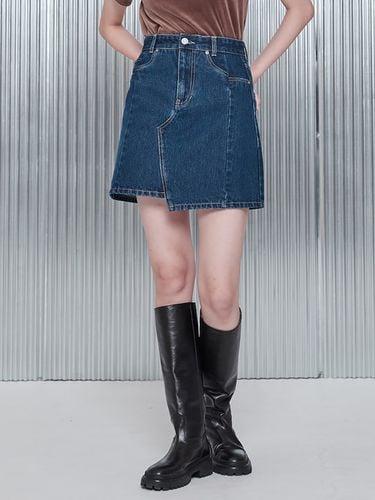 Signature Mini Denim Skirt_Blue - kuho plus - Modalova