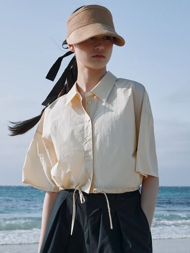 Crop String Shirt Blouse - kuho plus - Modalova