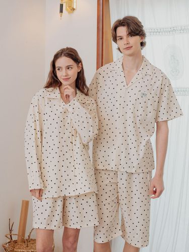 Couple Good Mind Polka-dot Cotton Pajama Set - LUNALUZ STUDIO - Modalova