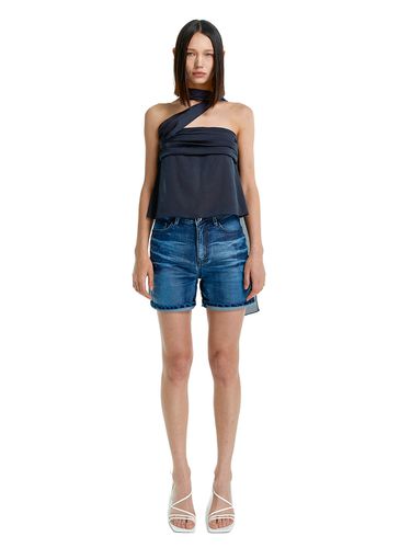 Skinny Denim Shorts _Blue - Theballon - Modalova