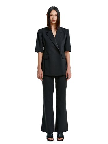 Two-tone Linen Pants _Black - Theballon - Modalova