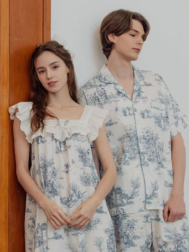 Couple Benjamin Cotton Pajama Set - LUNALUZ STUDIO - Modalova