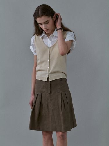 Risa Skirt_Khaki Brown - REBOLD - Modalova