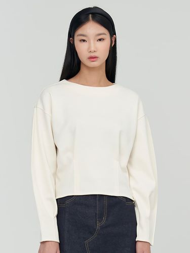 Volume Sleeve Crop Jersey Top - kuho plus - Modalova