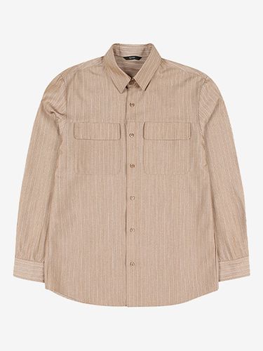 Double Pocket Stripe Shirt _ Beige - ADHOC - Modalova