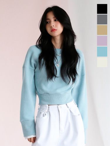 Shirt Layered Cropped Knit - AVANDRESS - Modalova