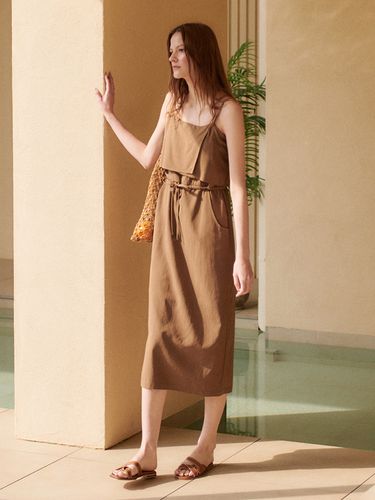 String Detail Sleeveless Dress_Brown - HACIE - Modalova